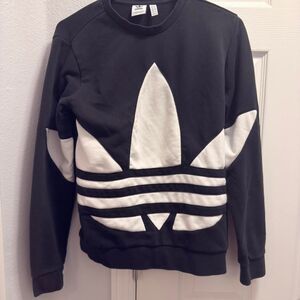 Adidas Men's Black and Navy Sweatshirt
